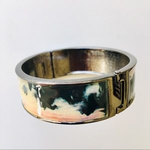 Abstract Art Metal Bangle Bracelet